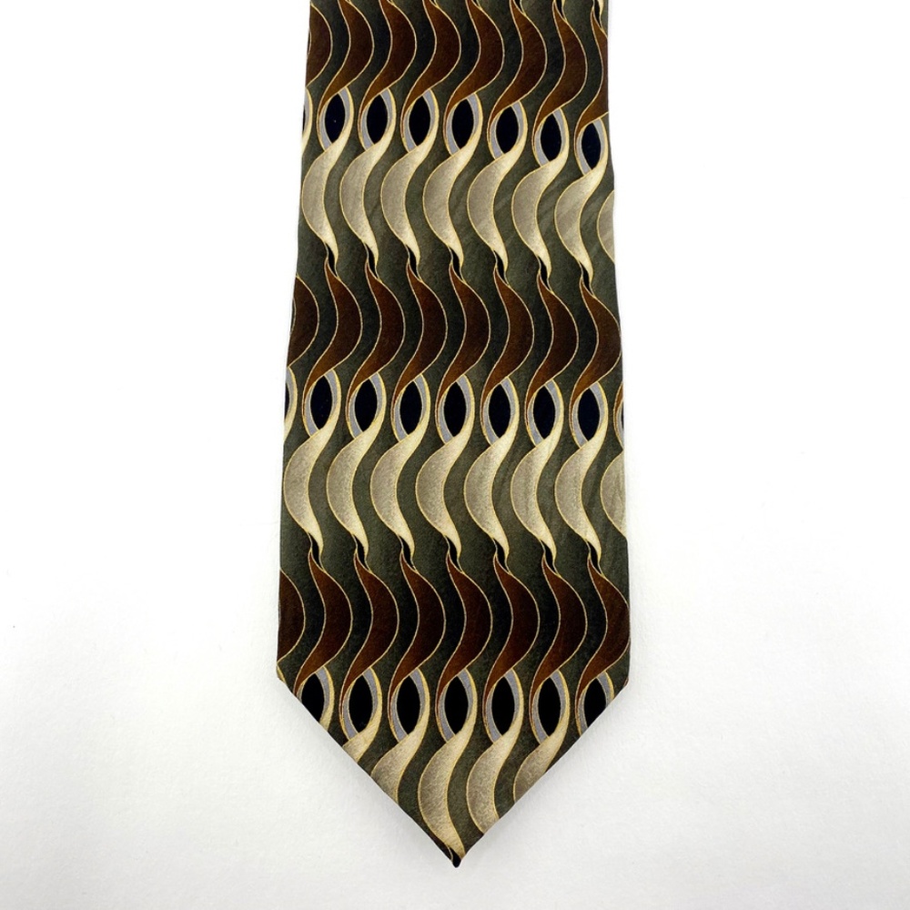 Mosaic Tie Silk Multi-Color Abstract Pattern - Picture 2 of 3